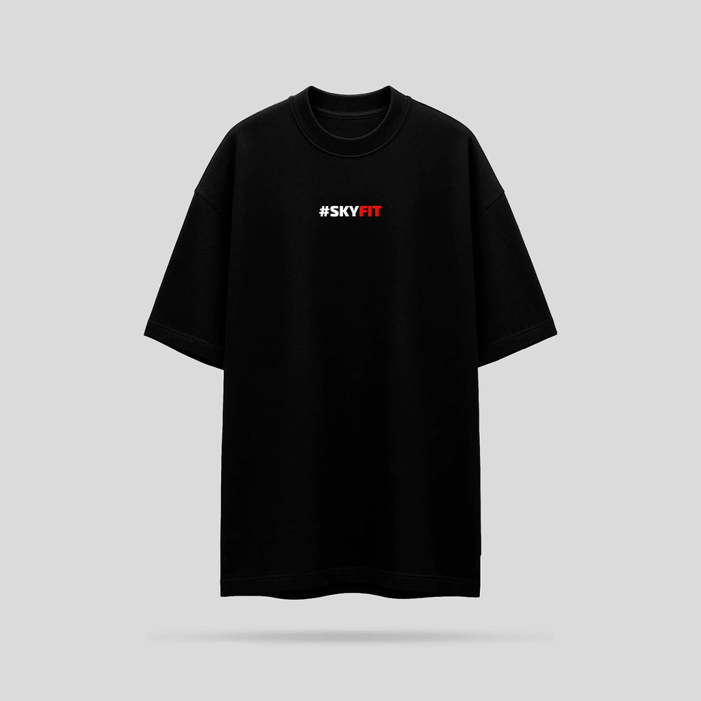 Camiseta Oversized Skyfit Provado Em Chamas - Preto - Skyfit Monte Mor