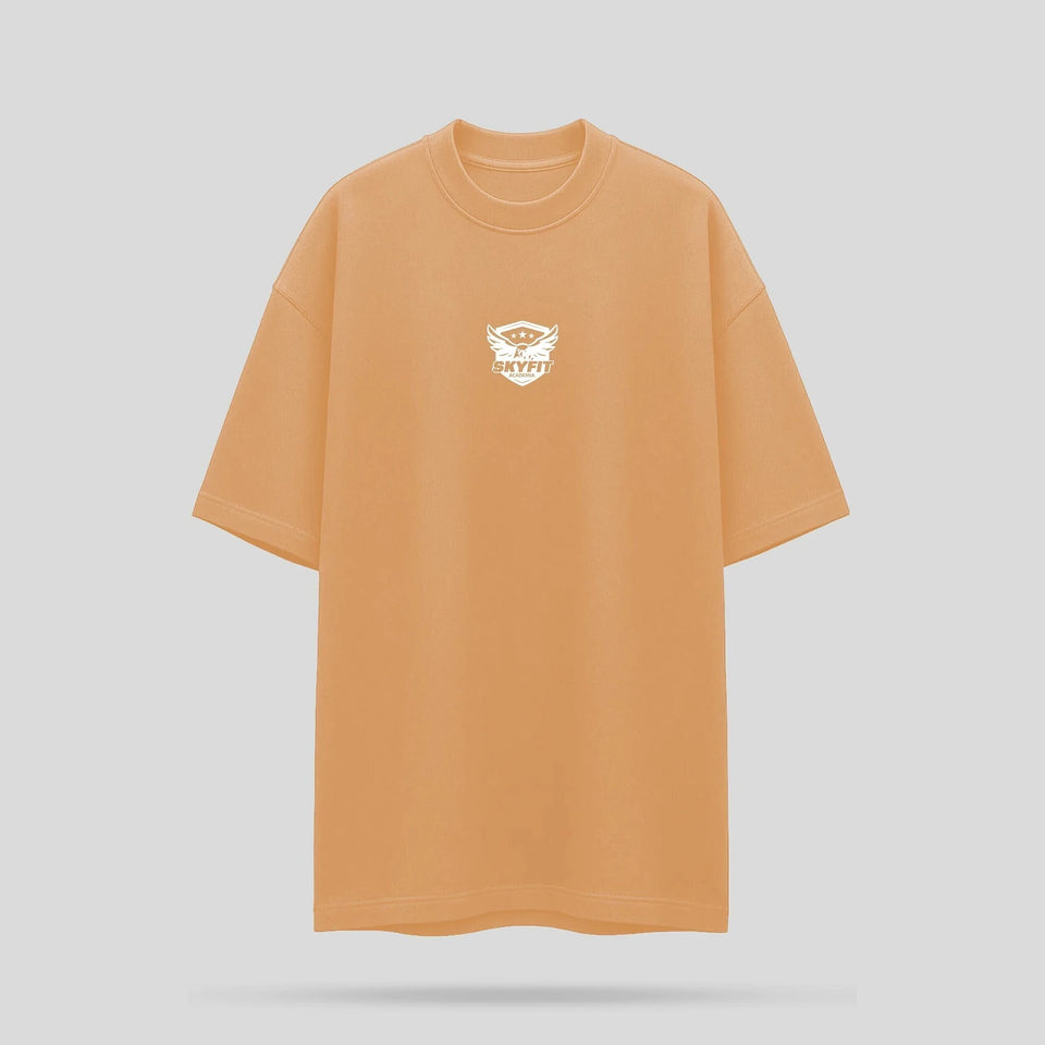 Camiseta Oversized Sky College - Areia - Skyfit Monte Mor