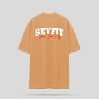 Camiseta Oversized Sky College - Areia - Skyfit Monte Mor