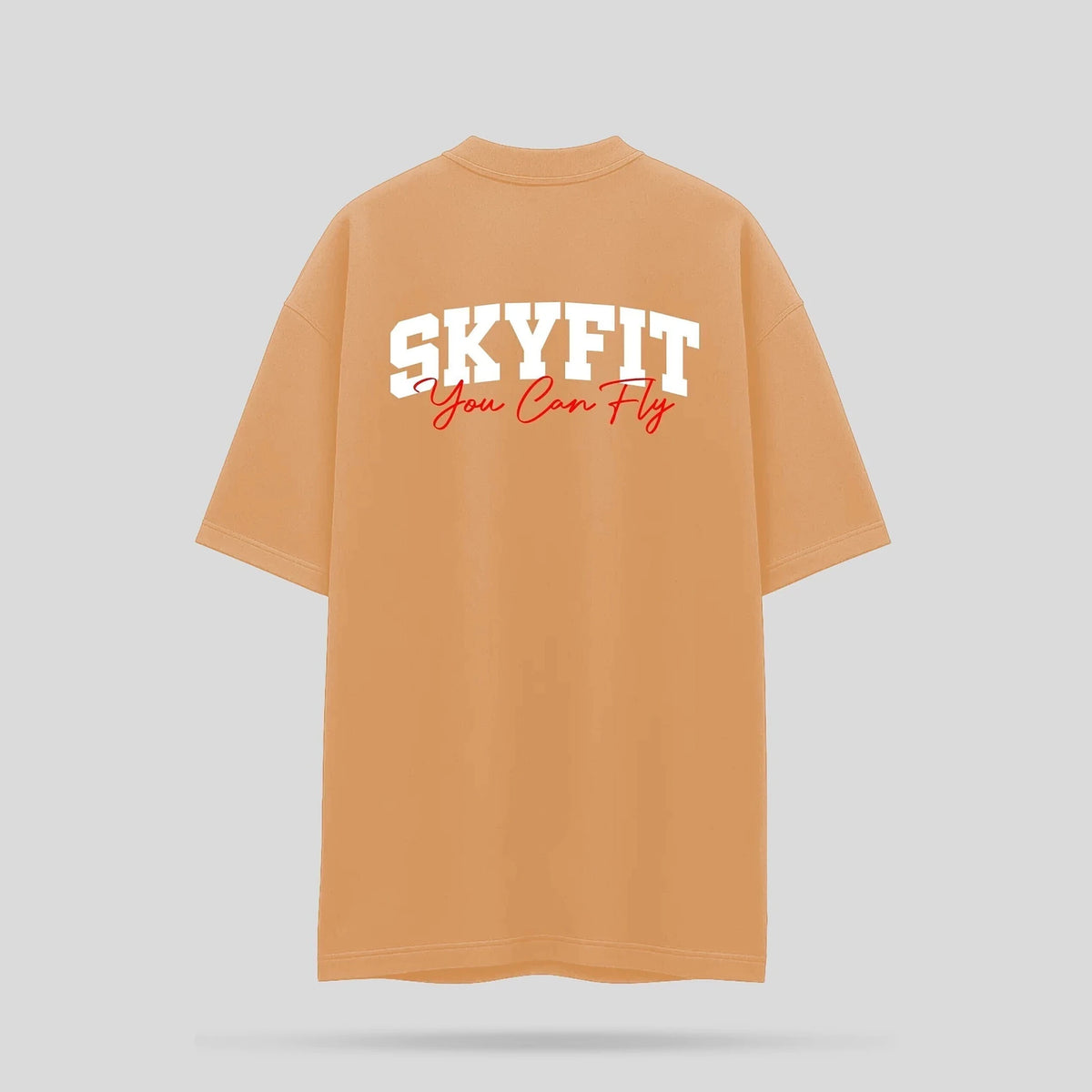 Camiseta Oversized Sky College - Areia - Skyfit Monte Mor