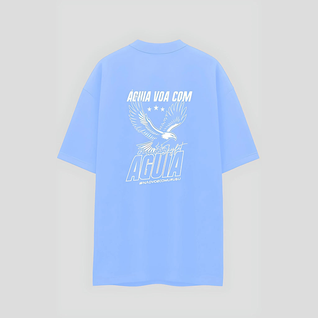 Camiseta Oversized Sky Águia - Azul Claro - Skyfit Monte Mor