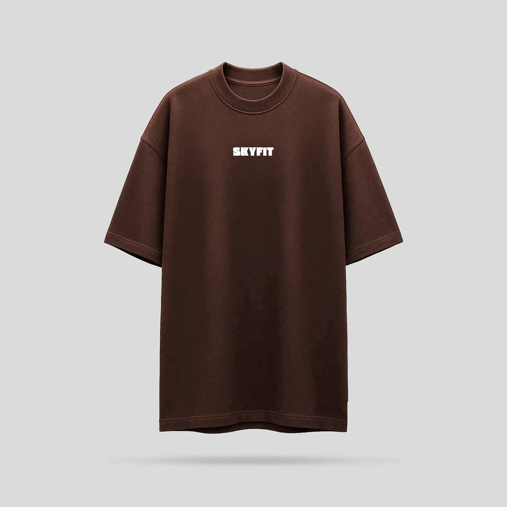 Camiseta Oversized Skyfit You Can Fly - Marrom - Skyfit Monte Mor