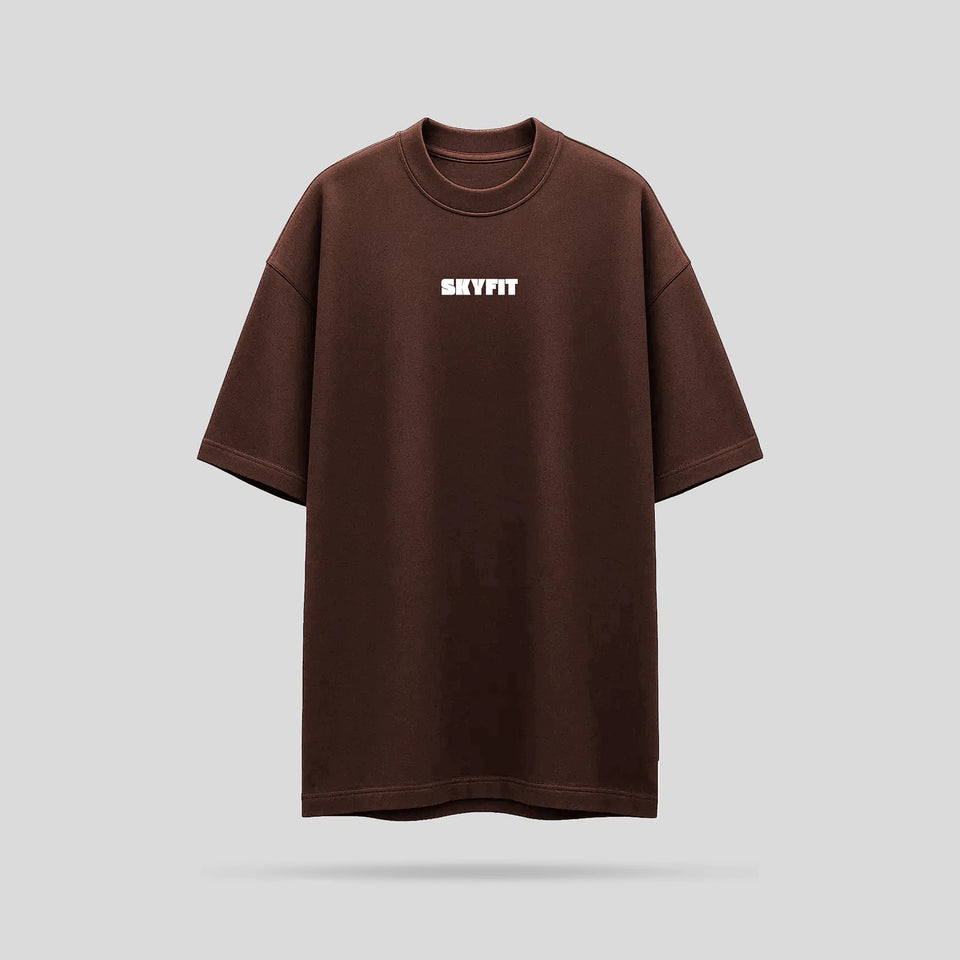 Camiseta Oversized Skyfit You Can Fly - Marrom - Skyfit Monte Mor