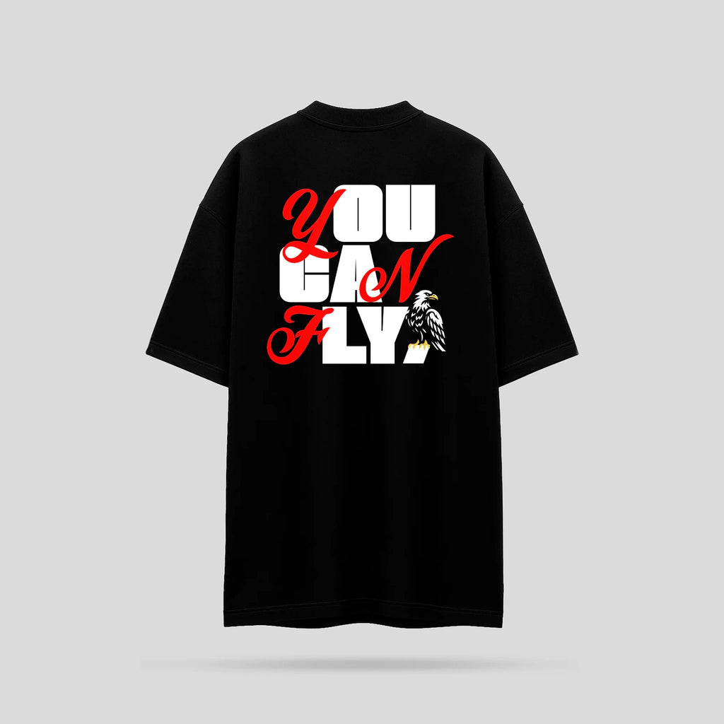Camiseta Oversized Skyfit You Can Fly - Preto - Skyfit Monte Mor