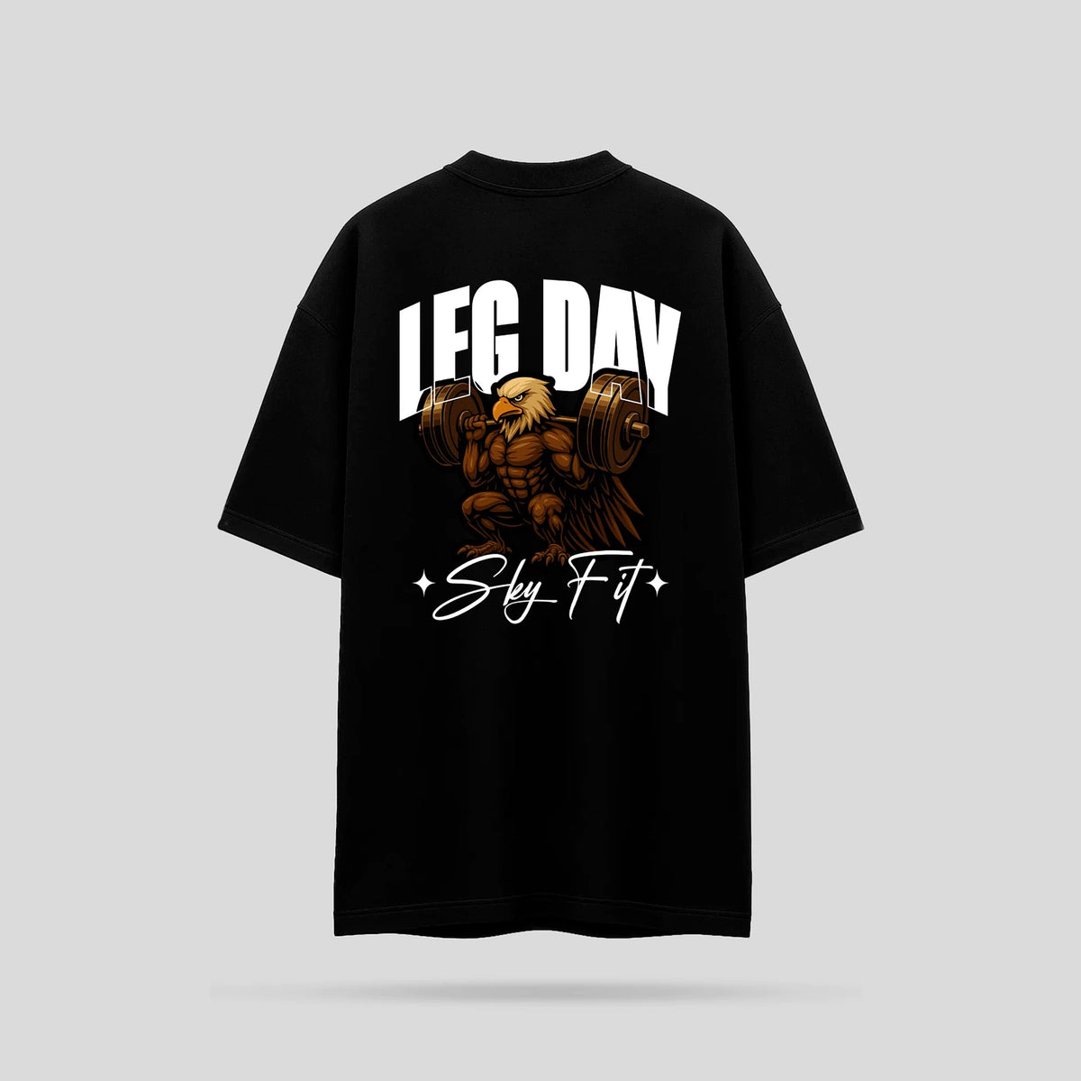 Camiseta Oversized Skyfit Leg Day - Preto - Skyfit Monte Mor