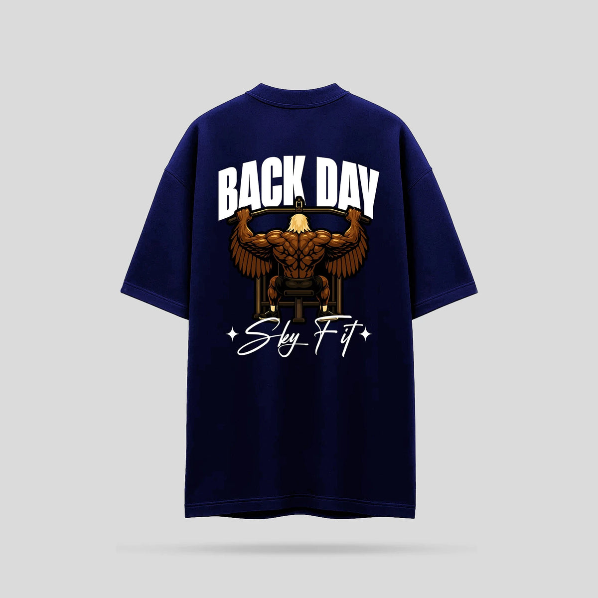 Camiseta Oversized Skyfit Back Day - Marinho - Skyfit Monte Mor