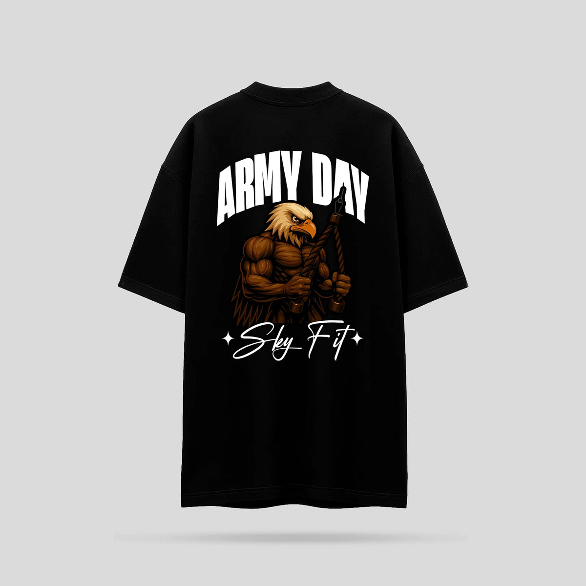 Camiseta Oversized Skyfit Arm Day - Preto - Skyfit Monte Mor
