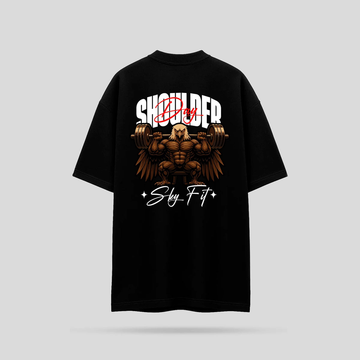 Camiseta Oversized Skyfit Shoulder Day - Preto - Skyfit Monte Mor