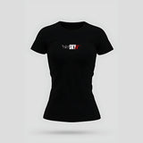 Camiseta Babylook Skyfit Brasão - Preto