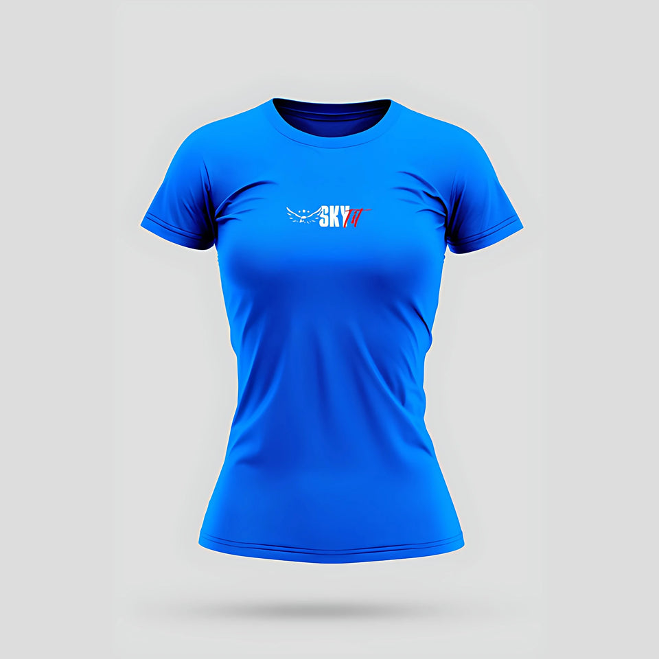 Camiseta Babylook Skyfit Brasão - Azul Claro - Skyfit Monte Mor