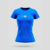 Camiseta Babylook Skyfit Brasão - Azul Claro