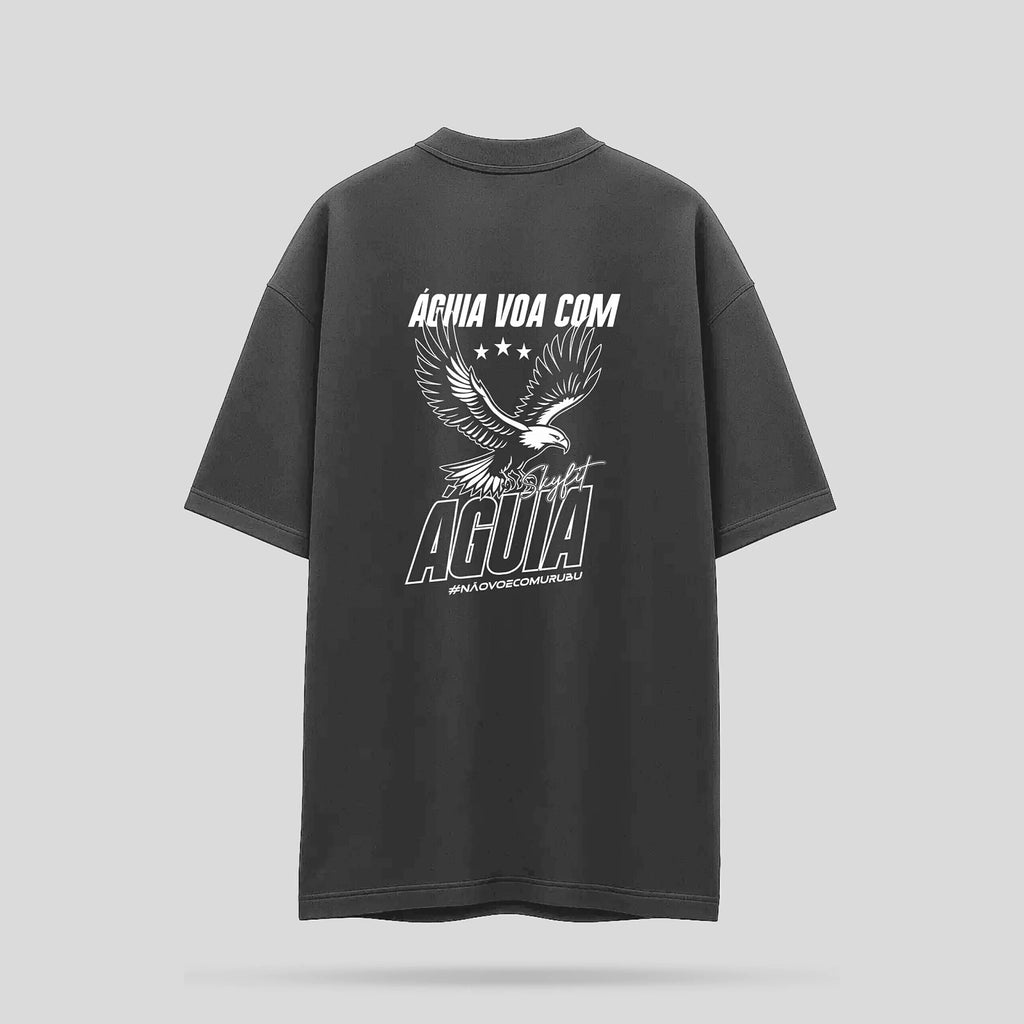 Camiseta Oversized Sky Águia - Chumbo - Skyfit Monte Mor