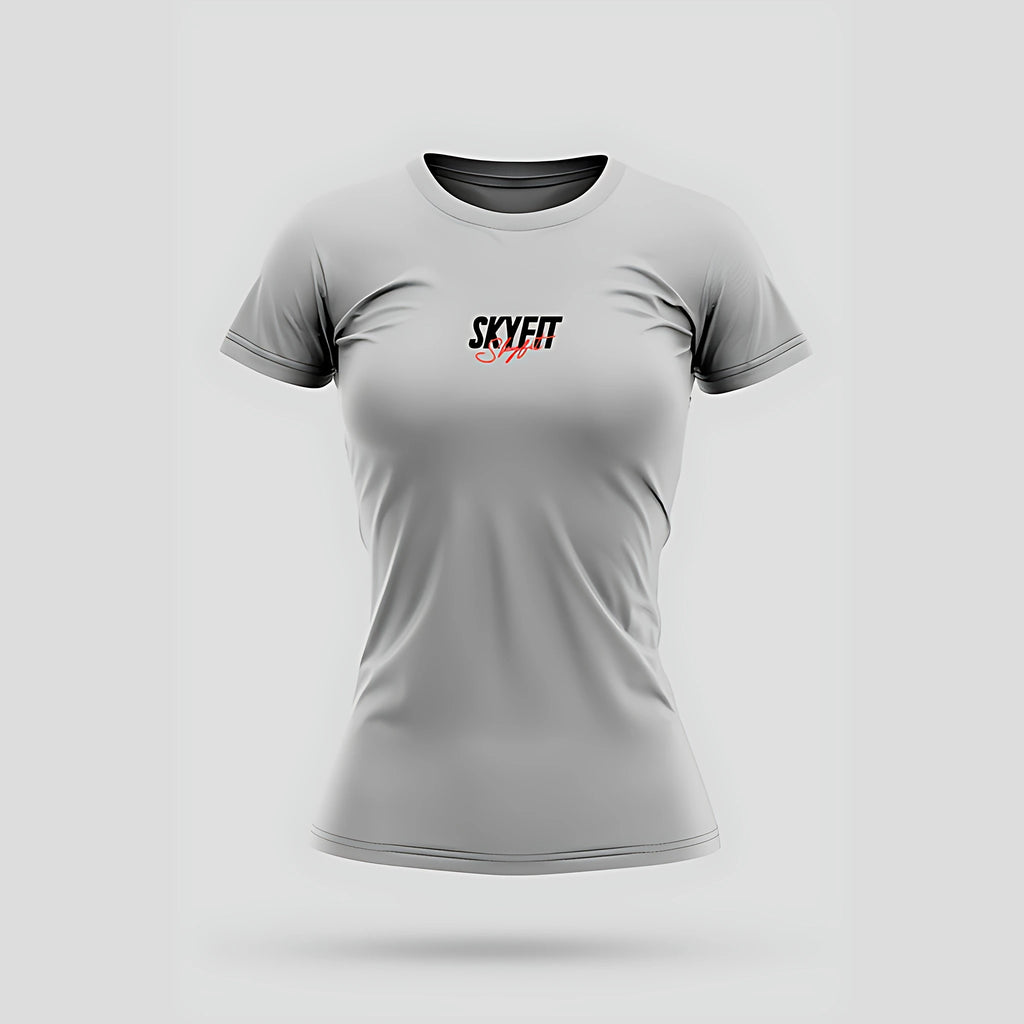 Camiseta Babylook Skyfit Block - Cinza Claro - Skyfit Monte Mor