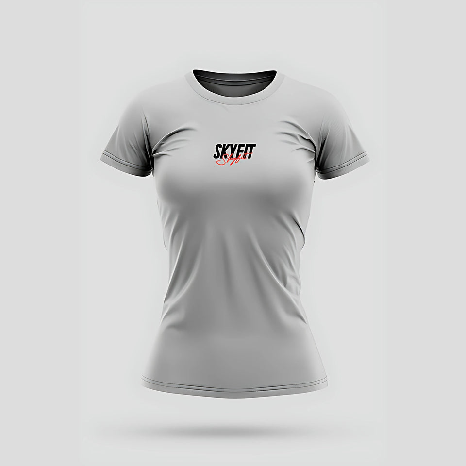 Camiseta Babylook Skyfit Block - Cinza Claro - Skyfit Monte Mor