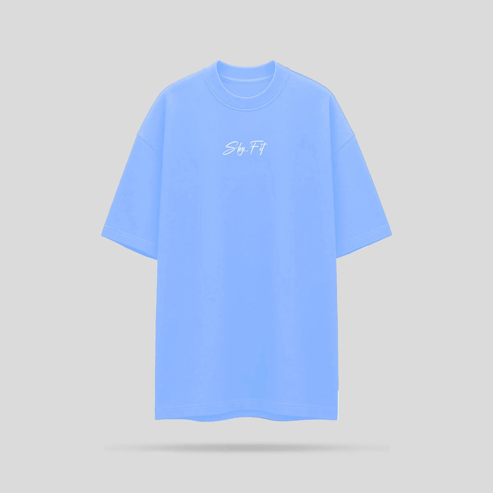 Camiseta Oversized Skyfit Shoulder Day - Azul Claro - Skyfit Monte Mor