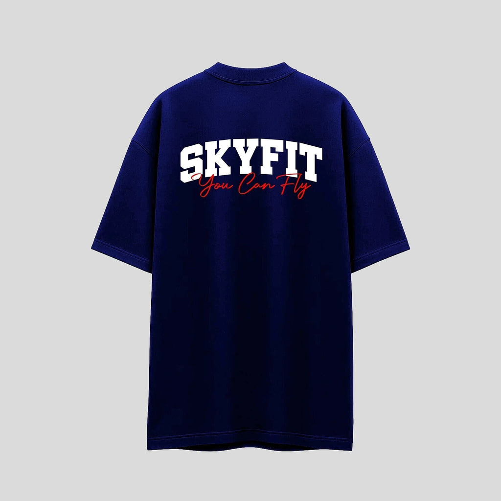Camiseta Oversized Sky College - Marinho - Skyfit Monte Mor
