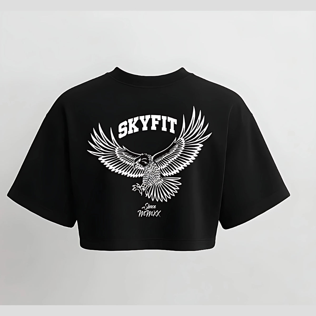 Cropped Oversized Skyfit Alunos - Preto - Skyfit Monte Mor