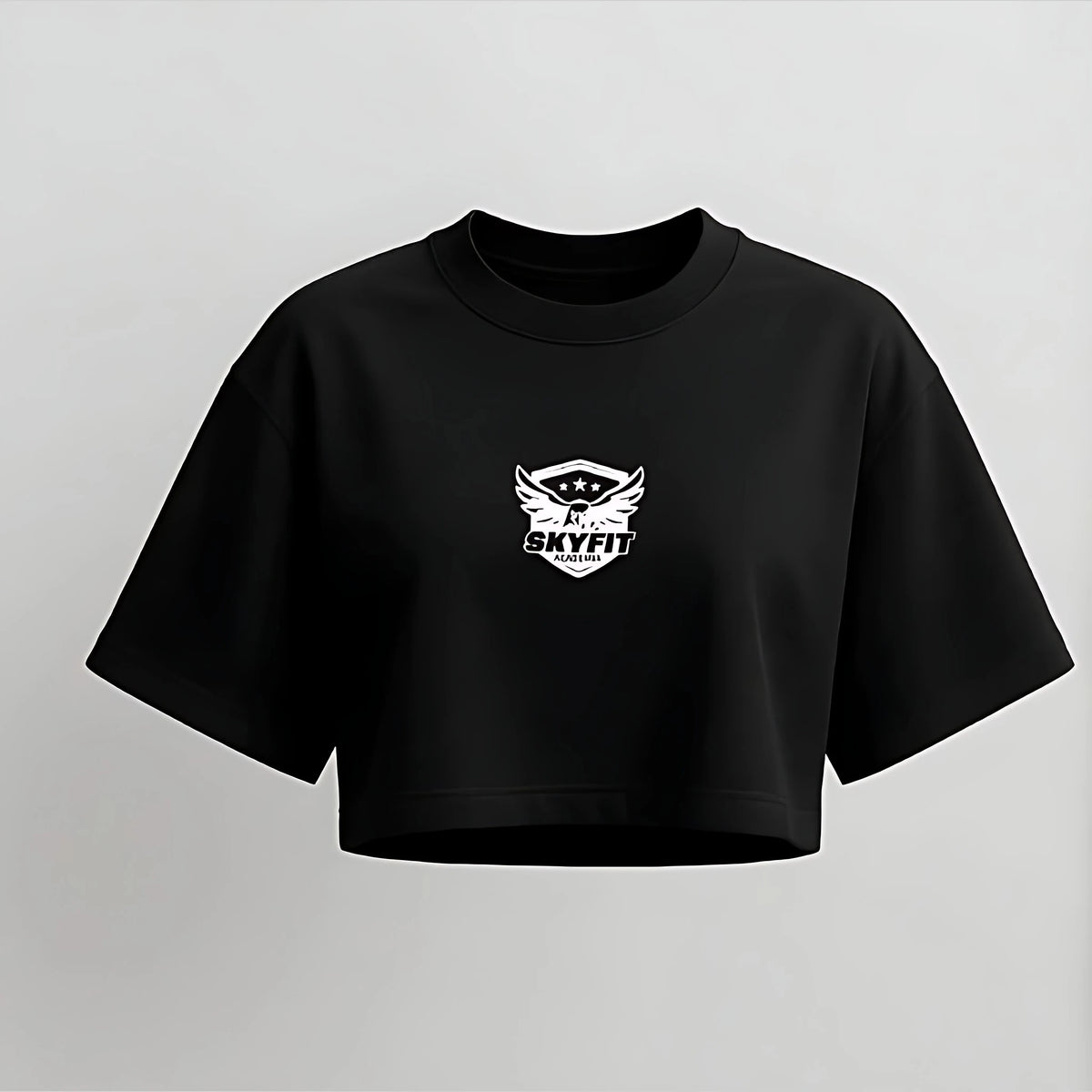 Cropped Oversized Skyfit College - Preto - Skyfit Monte Mor