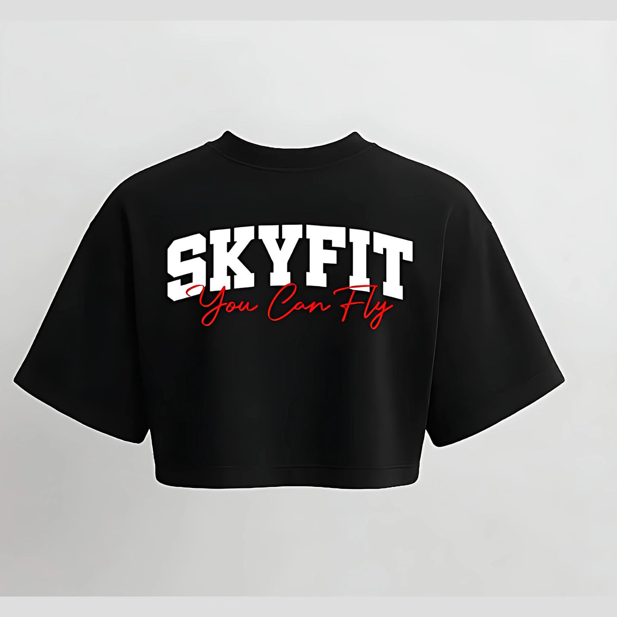 Cropped Oversized Skyfit College - Preto - Skyfit Monte Mor