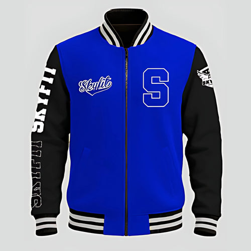 Blusa College Sky - Azul Bic/Preto - Skyfit Monte Mor