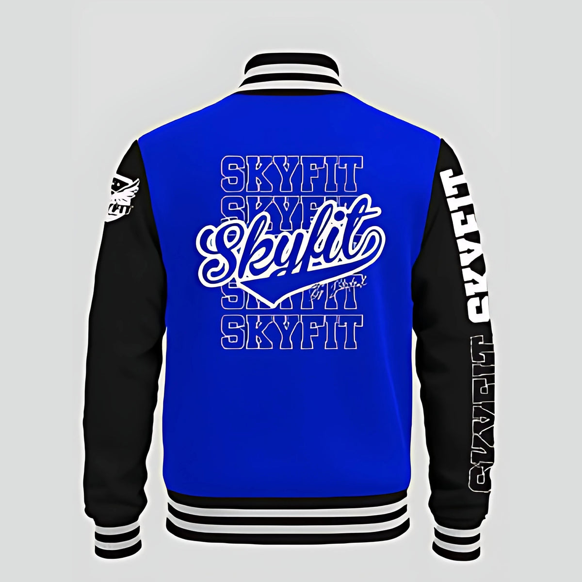 Blusa College Sky - Azul Bic/Preto - Skyfit Monte Mor