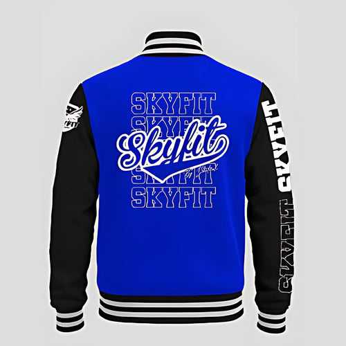 Blusa College Sky - Azul Bic/Preto - Skyfit Monte Mor