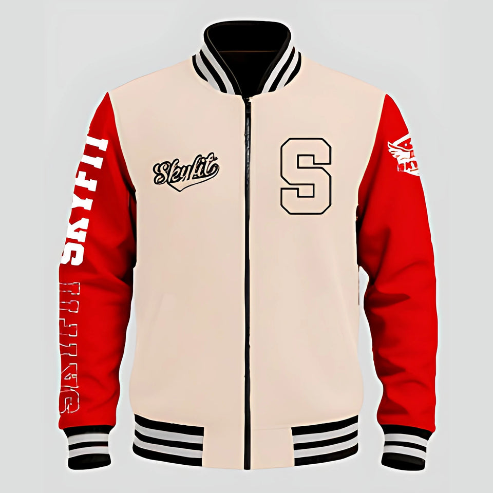 Blusa College Sky - Off-White/Vermelho - Skyfit Monte Mor