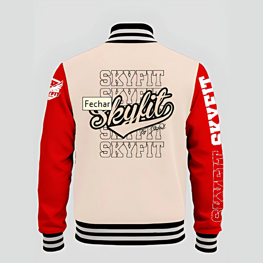 Blusa College Sky - Off-White/Vermelho - Skyfit Monte Mor