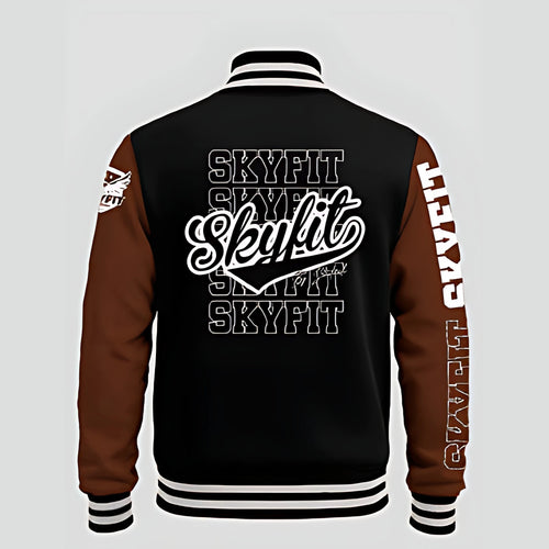 Blusa College Sky - Marrom/Preto - Skyfit Monte Mor