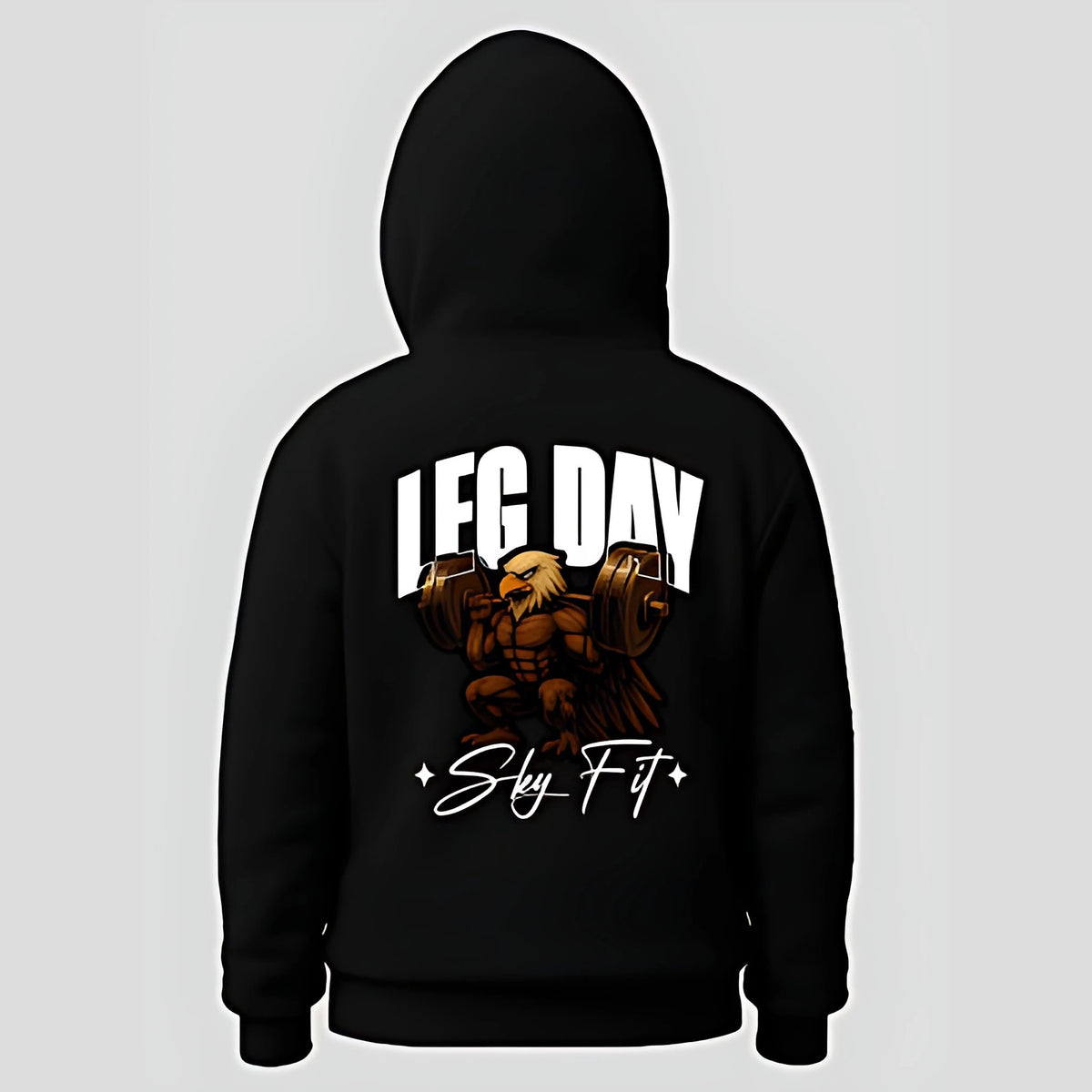 Moletom Canguru Leg Day - Preto - Skyfit Monte Mor