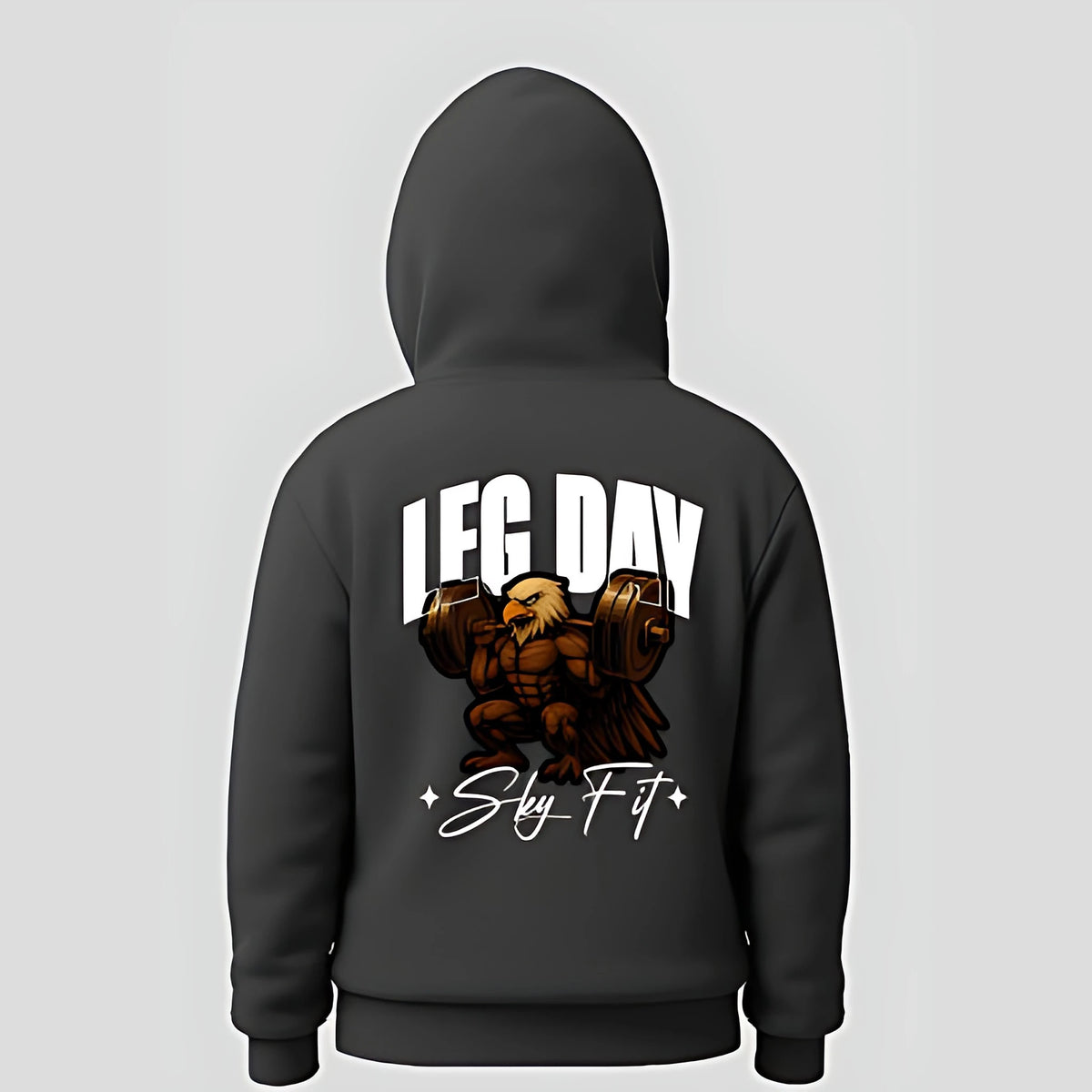 Moletom Canguru Leg Day - Chumbo - Skyfit Monte Mor