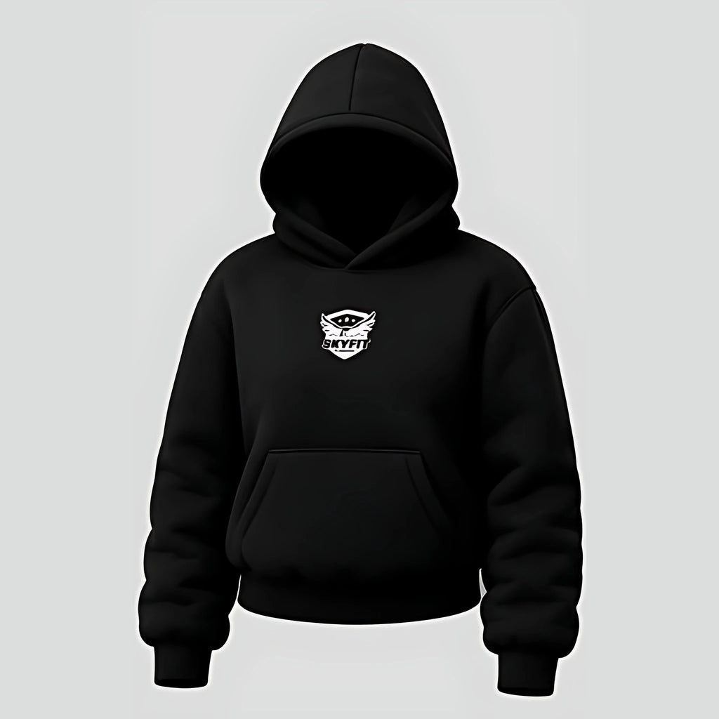 Moletom Canguru Sky College Feminino - Preto - Skyfit Monte Mor
