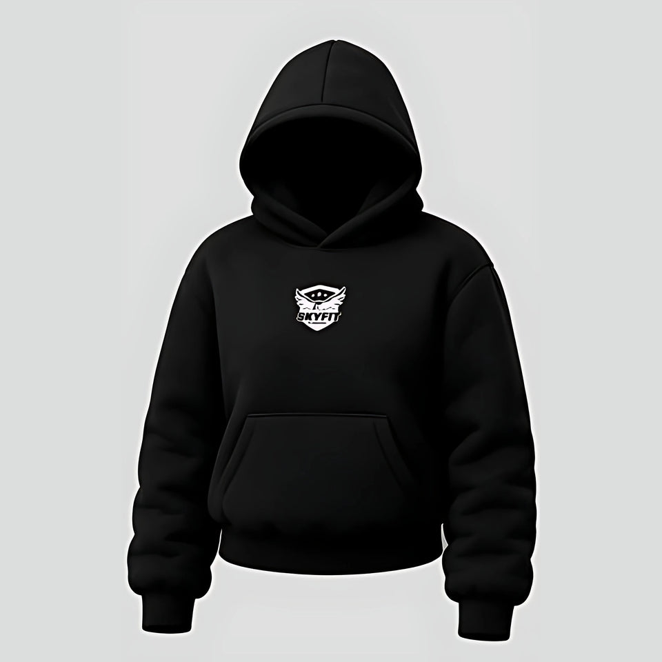 Moletom Canguru Sky College Feminino - Preto - Skyfit Monte Mor