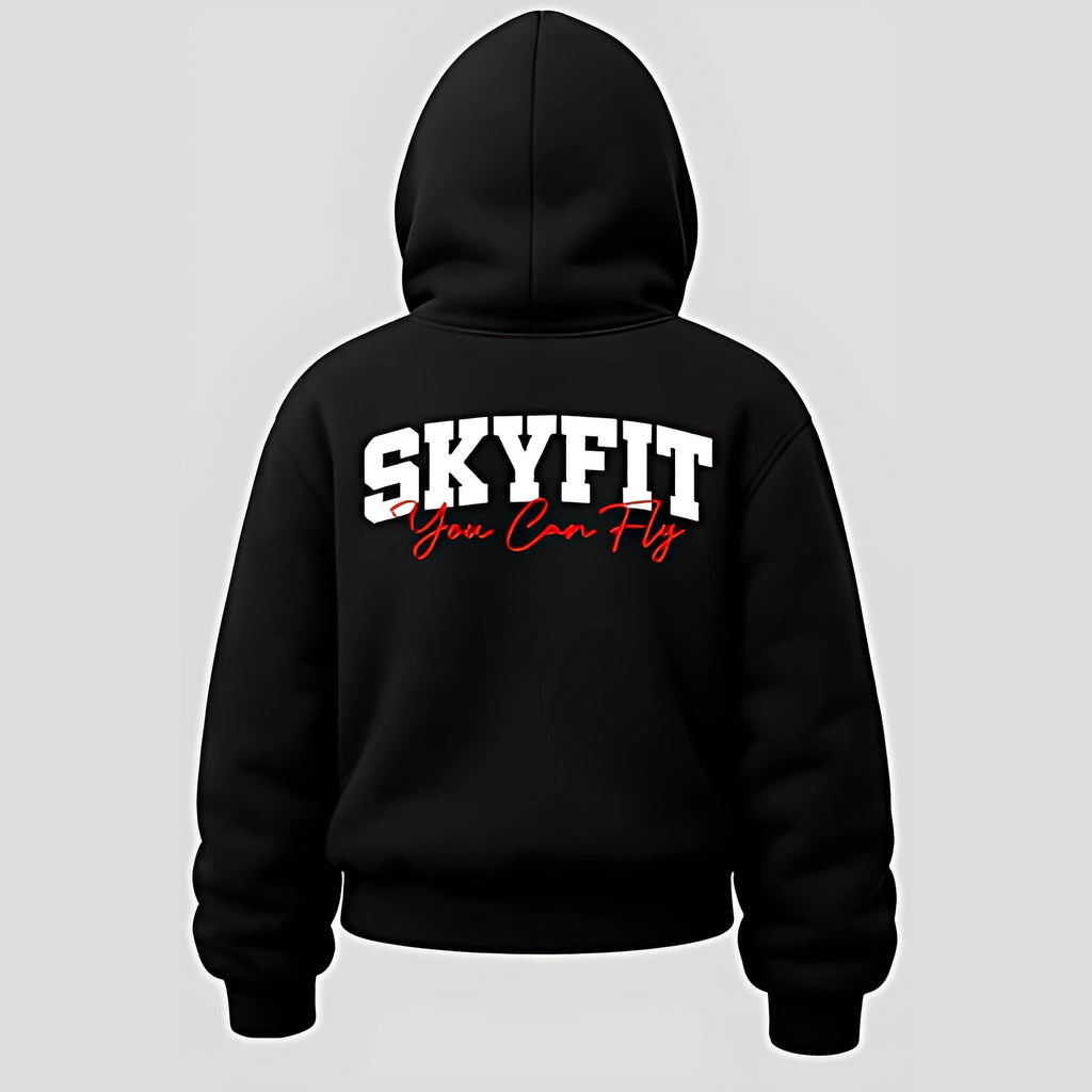 Moletom Canguru Sky College Feminino - Preto - Skyfit Monte Mor