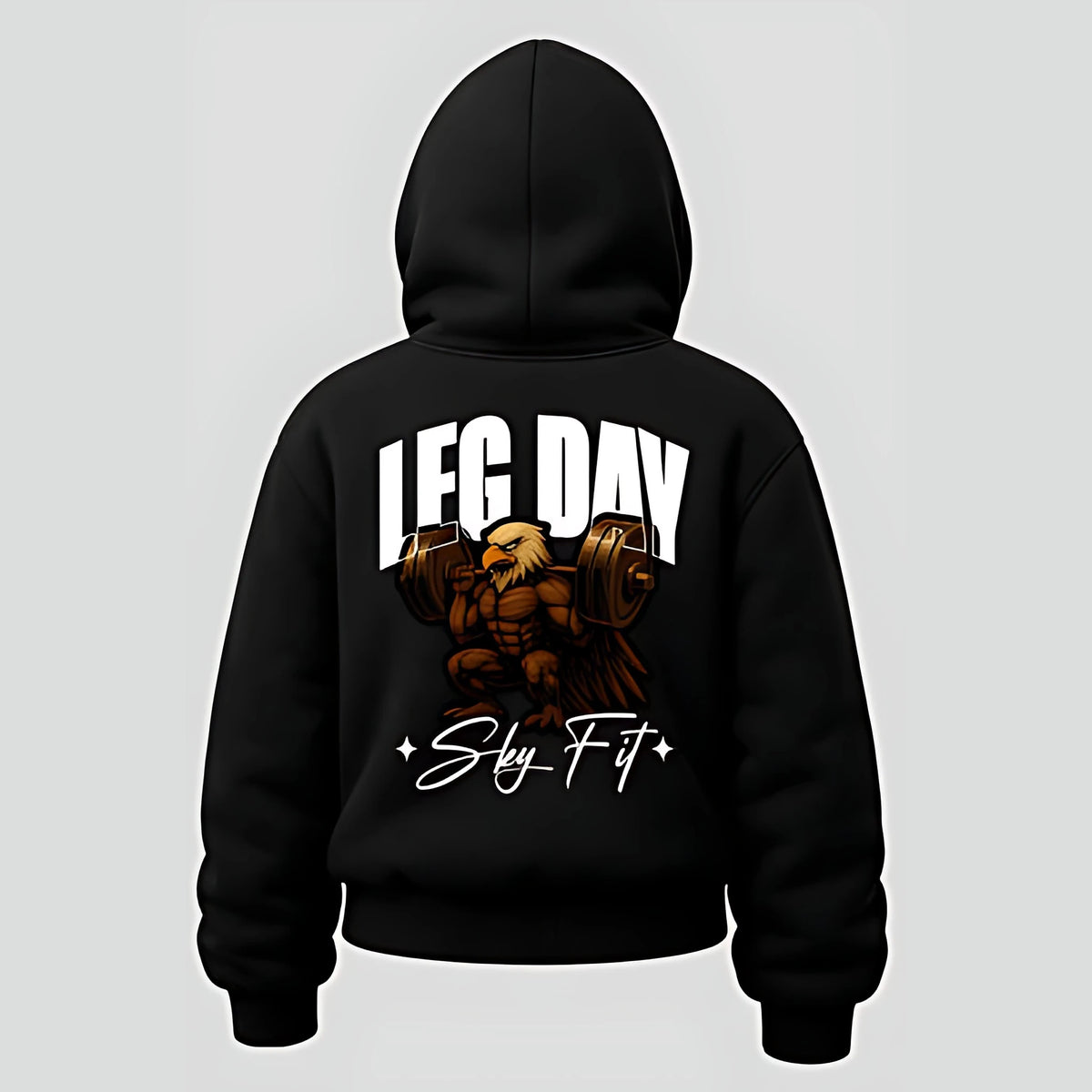 Moletom Canguru Leg Day Feminino - Preto - Skyfit Monte Mor