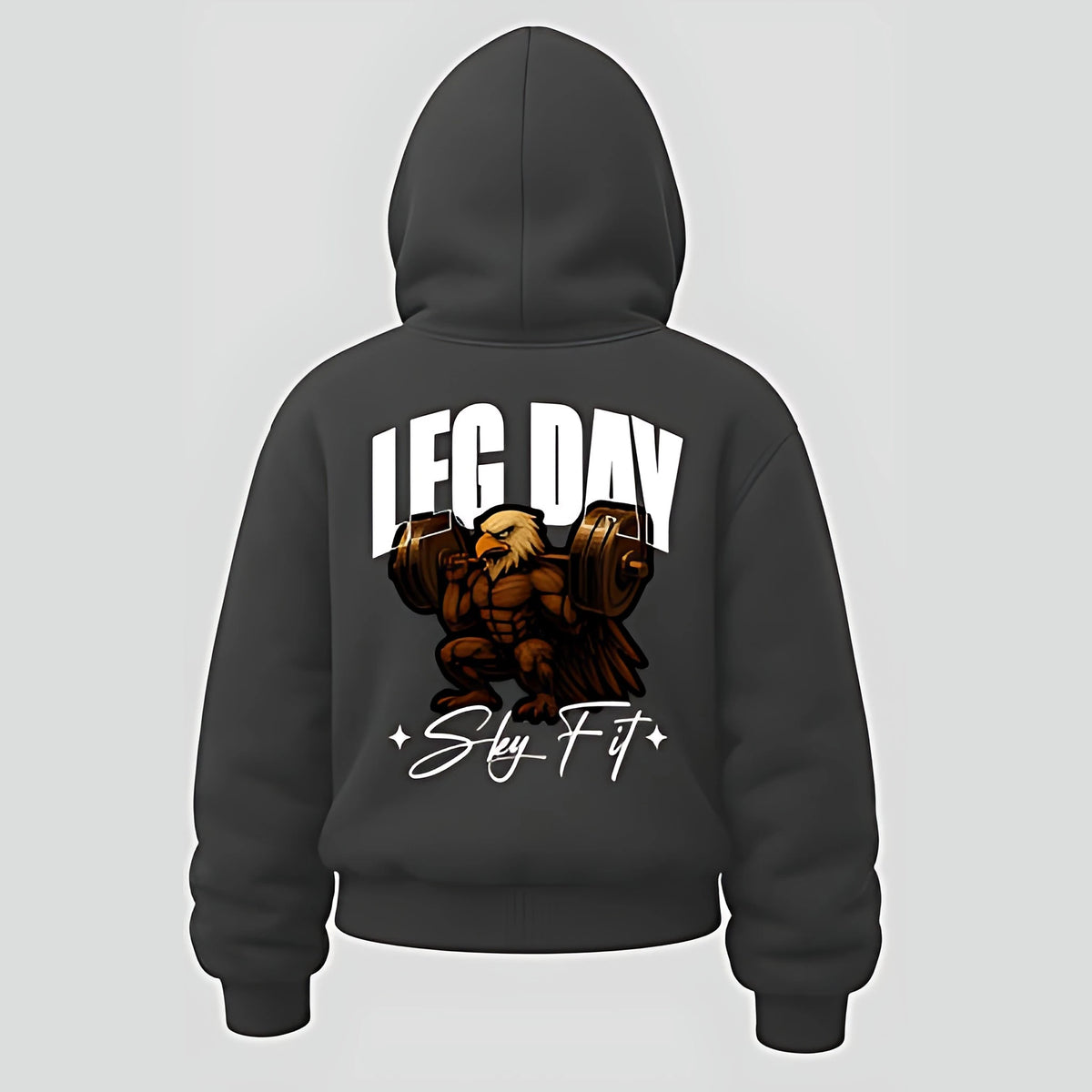 Moletom Canguru Leg day Feminino - Chumbo - Skyfit Monte Mor