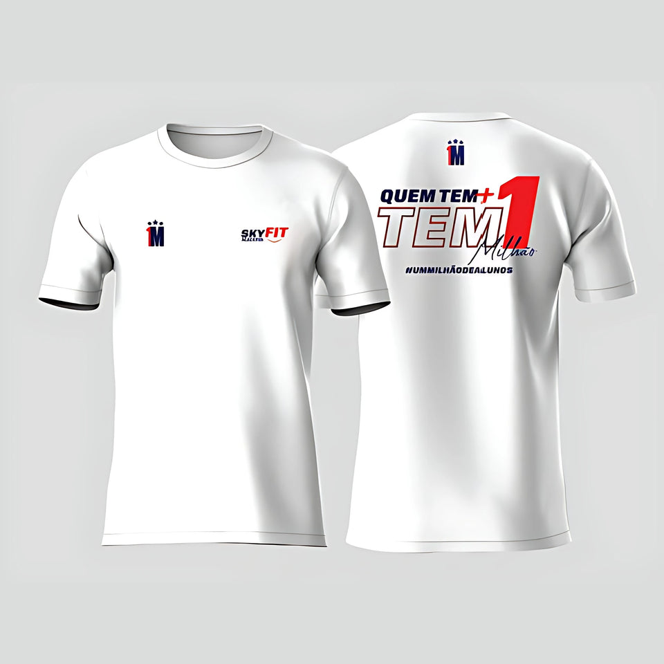 Camiseta Tradicional 1 Milhão - Branco - Skyfit Monte Mor