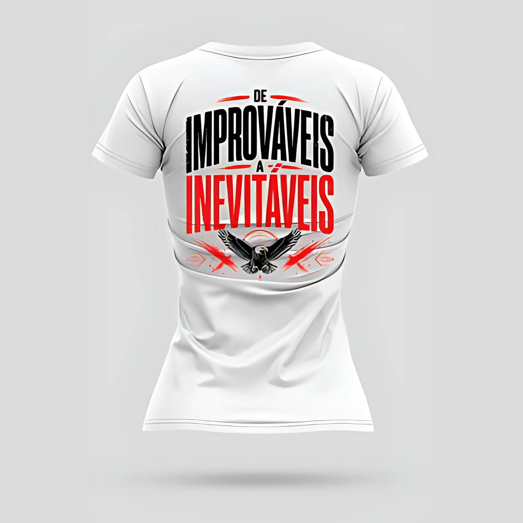 Camiseta Babylook Inevitáveis - Branco - Skyfit Monte Mor
