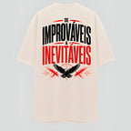 Camiseta Oversized Inevitáveis - Off White - Skyfit Monte Mor