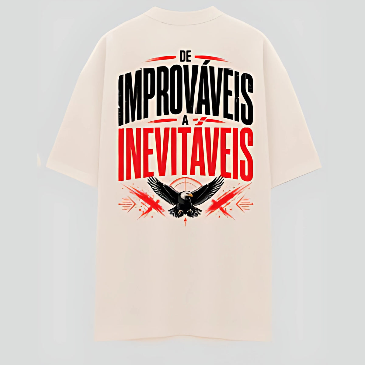 Camiseta Oversized Inevitáveis - Off White - Skyfit Monte Mor