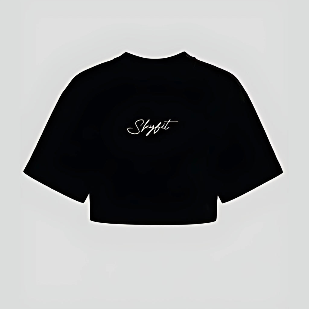 Cropped Oversized Inevitáveis - Preto - Skyfit Monte Mor