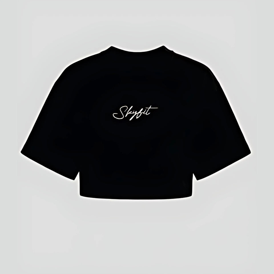 Cropped Oversized Inevitáveis - Preto - Skyfit Monte Mor
