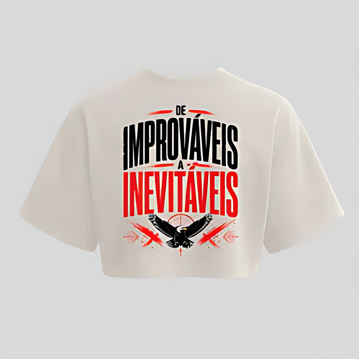 Cropped Oversized Inevitáveis - Off White - Skyfit Monte Mor