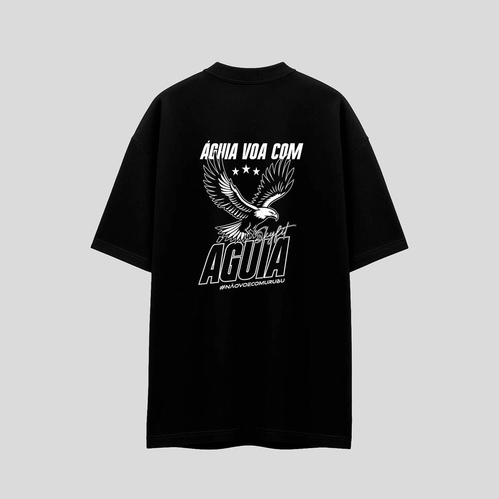 Camiseta Oversized Sky Águia - Preto - Skyfit Monte Mor