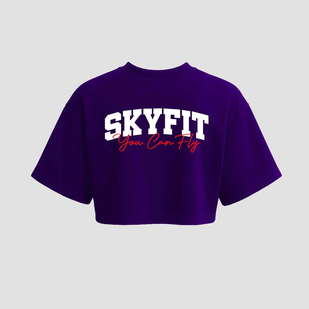 Cropped Oversized Skyfit College - Roxo - Skyfit Monte Mor
