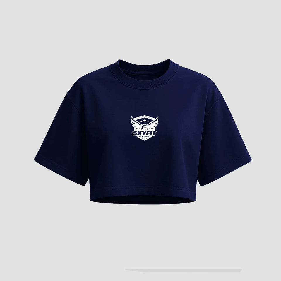 Cropped Oversized Skyfit College - Marinho - Skyfit Monte Mor