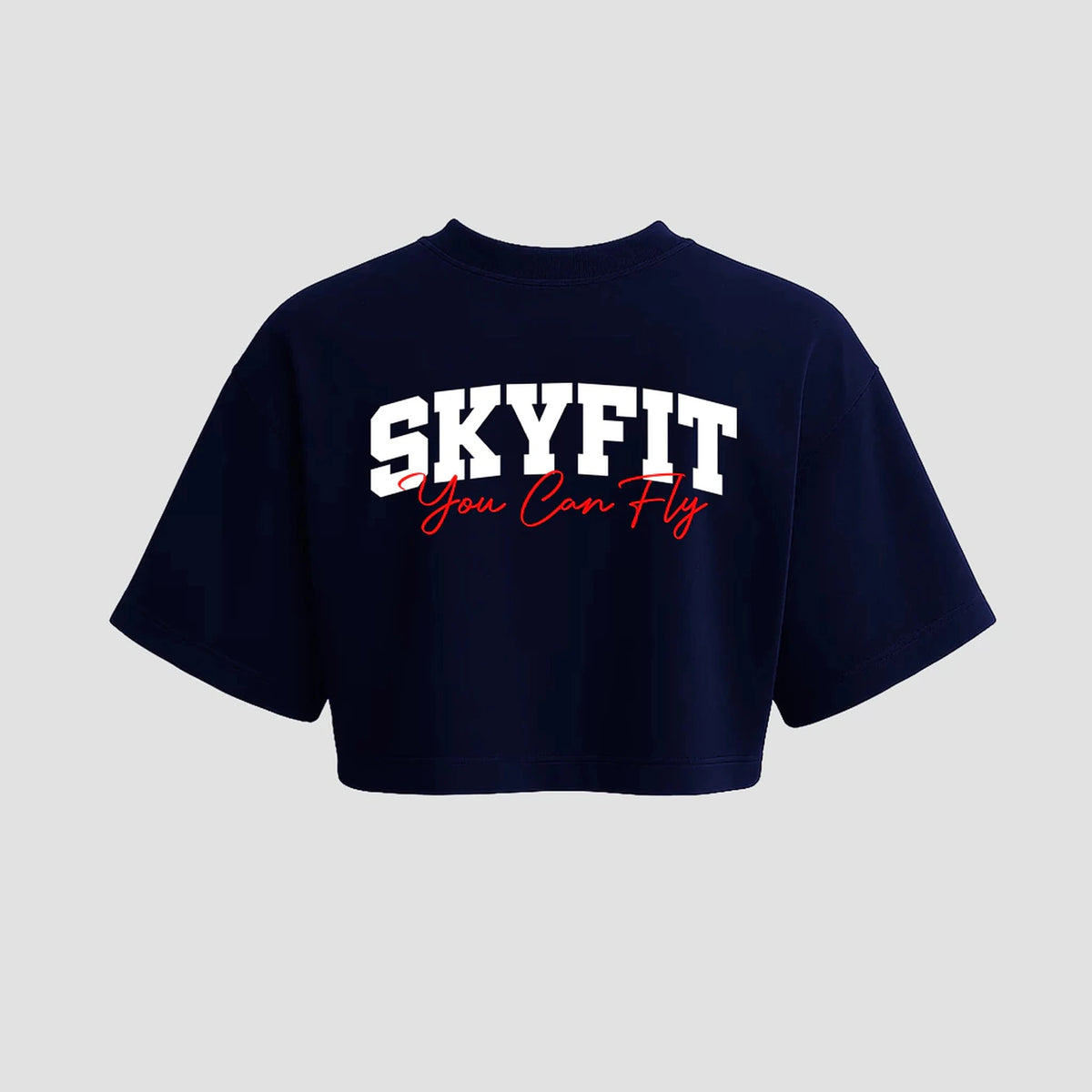 Cropped Oversized Skyfit College - Marinho - Skyfit Monte Mor