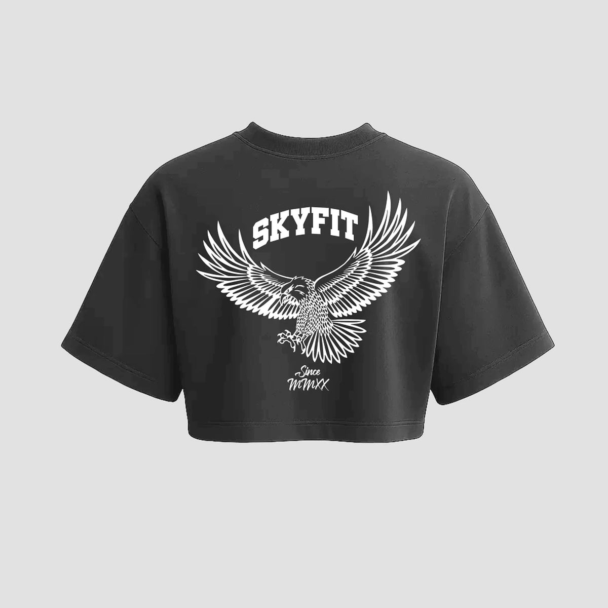 Cropped Oversized Skyfit Águia - Chumbo - Skyfit Monte Mor