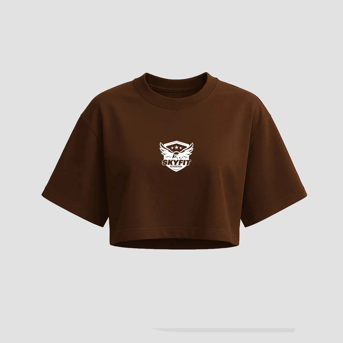 Cropped Oversized Skyfit Alunos - Marrom - Skyfit Monte Mor