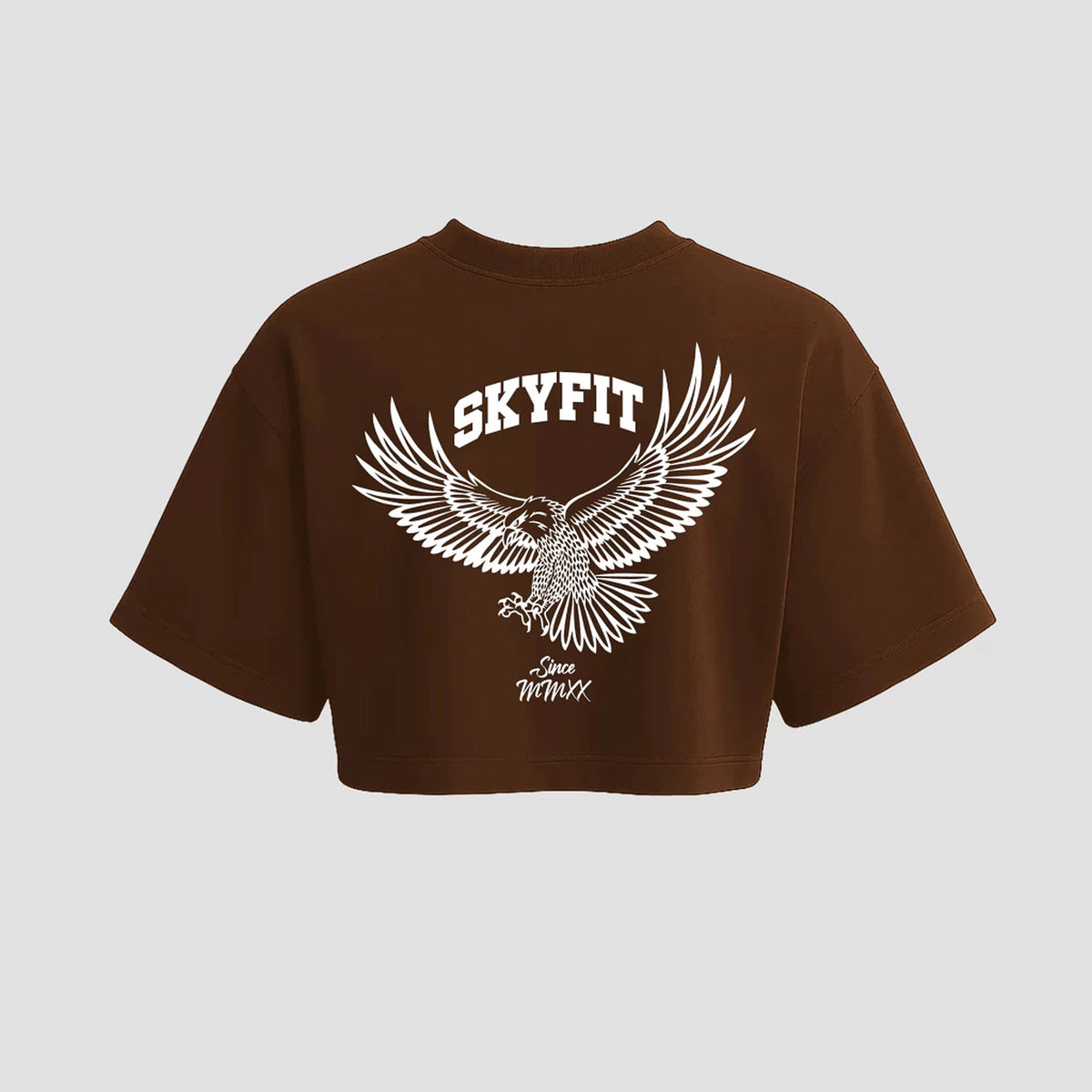 Cropped Oversized Skyfit Alunos - Marrom - Skyfit Monte Mor
